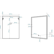 Зеркало Art&Max Arezzo Led 60 см AM-Are-600-800-DS-FC-H-Nero, черный - фото 6