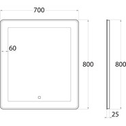 Зеркало Art&Max Latina Led 70 см AM-Lat-700-800-DS-F - фото 6