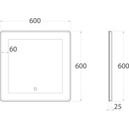 Зеркало Art&Max Latina Led 60 см AM-Lat-600-600-DS-F - фото 4