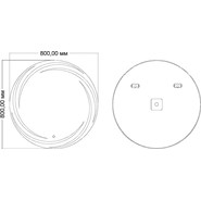 Зеркало Art&Max Romantic Led 80 см AM-Rom-800-800-DS-F - фото 6