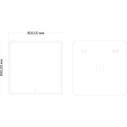 Зеркало Art&Max Tito Led 80 см AM-Tit-800-800-DS-F - фото 3