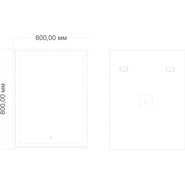 Зеркало Art&Max Zoe Led 60 см AM-Zoe-600-800-DS-F - фото 3