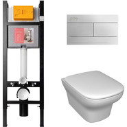 Инсталляция с подвесным безободковым унитазом Jacob Delafon Vox E21770RU-00 - фото 