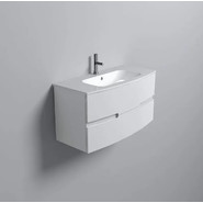 Тумба подвесная с раковиной Jacob Delafon Nona 100 см EB1889RU-G1C (стеклянная раковина) - фото 2