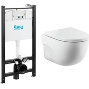 Инсталляция с подвесным унитазом Roca Meridian Rimless Pack 893104990 (без кнопки смыва) - фото 