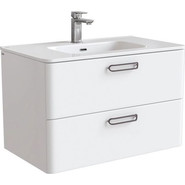 Тумба подвесная с раковиной Iddis Brick 80 см BRI80W0i95K, белый глянец - фото 