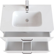 Тумба подвесная с раковиной Iddis Brick 80 см BRI80W0i95K, белый глянец - фото 6