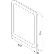 Зеркало Iddis Edifice Led 80 см ЗЛП107, белый - фото 5