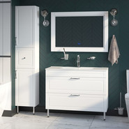 Зеркало Iddis Oxford Led 100 см ЗЛП112, белый матовый - фото 3