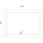 Зеркало Iddis Oxford Led 100 см ЗЛП112, белый матовый - фото 4