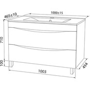 Тумба напольная с раковиной Iddis Cloud 100 см CLO10WFi95K, белый - фото 6