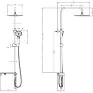 Душевая стойка Lemark LM8810C, хром/белый - фото 2