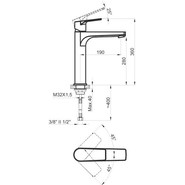 Смеситель для раковины высокий Azario Treya AZ-156845524, черный, Цвет производителя: чёрный - фото 2