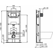 Инсталляция для унитаза Ideal Standard Prosys 120 P R0309AA (кнопка Oleas P1, хром) - фото 5