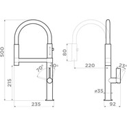 Смеситель для кухни Omoikiri Osaka BN-BL 4994331, нержавеющая сталь/чёрный - фото 5