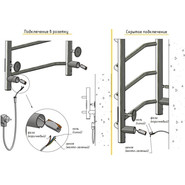Полотенцесушитель электрический Тругор Пэк сп 18 next П10 500х800 мм L (возможность скрытого подключения) 00-00029336 - фото 6