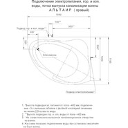 Ванна гидро-аэромассажная Aquatek Альтаир 160x120 см R - фото 6