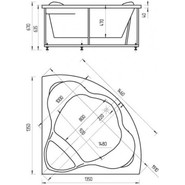 Ванна гидро-аэромассажная Aquatek Галатея 135x135 см - фото 4
