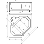 Ванна гидромассажная Aquatek Лира 150x150 см модель 2 - фото 4
