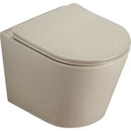 Унитаз подвесной CeramaLux Rimless B2330-4MC с крышкой микролифт, капучино, Цвет производителя: коричневый - фото 