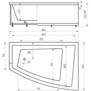 Ванна гидро-аэромассажная Aquatek Оракул 180x125 см R - фото 4