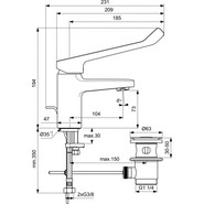 Смеситель для раковины локтевой Ideal Standard Ceraplan BD218AA - фото 5