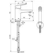 Смеситель для раковины с лейкой для биде Ideal Standard Ceraplan BD231AA - фото 3