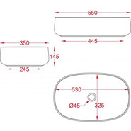 Раковина-чаша ArtCeram Cognac 55 см COL008 03 00, чёрный глянцевый - фото 2