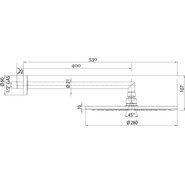 Верхний душ Bossini Cosmo 280x280 мм H70596I.073, черный матовый - фото 2