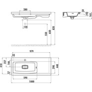 Раковина мебельная Creavit Memory 100 см MY100.00000 - фото 2
