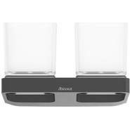 Двойной стакан для зубных щеток Ravak 10° X07P558, цвет чёрный - фото 2