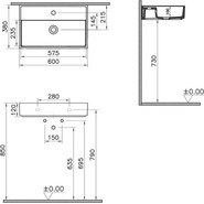 Раковина-чаша Vitra ArchiPlan 60 см 7401B003-0001 - фото 3