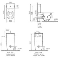 Унитаз-компакт Vitra Sento Rim-ex 9830B003-7203, с крышкой микролифт - фото 5