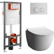 Инсталляция с подвесным безободковым унитазом Vitra Sento 9830B003-7207 - фото 