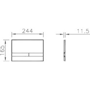 Кнопка смыва Vitra Select 740-1101, черный глянцевый/хром - фото 2