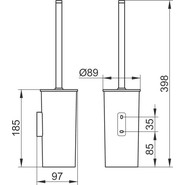 Ёршик для унитаза Keuco Moll 12764010100, цвет белый - фото 3