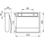 Держатель для туалетной бумаги Keuco Plan 14960070000, цвет нержавеющая сталь - фото 2