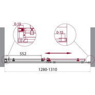Душевая дверь BelBagno 130 см ACQUA-BF-1-130-C-Cr (стекло 8 мм) хром/прозрачное - фото 3