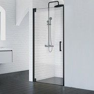 Душевая дверь BelBagno 90 см MARMI-B-1-90-C-NERO (стекло 8 мм) черный/прозрачное - фото 