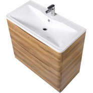 Тумба напольная с раковиной BelBagno ACQUA-1000-2C-PIA-RR 100 см, Rovere Rustico, Цвет фасада: Rovere Rustico - фото 5