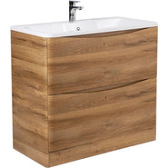 Тумба напольная с раковиной BelBagno ACQUA-1000-2C-PIA-RR 100 см, Rovere Rustico, Цвет фасада: Rovere Rustico - фото 