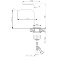 Смеситель для раковины BelBagno Luce LUC-LVM-NERO, черный матовый, Цвет производителя: чёрный матовый - фото 2