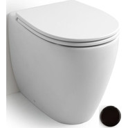 Унитаз приставной безободковый White Ceramic Basic W020105, черный матовый - фото 