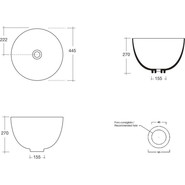 Раковина-чаша White Ceramic Dome 44 см W0307PL, сливовый матовый - фото 3