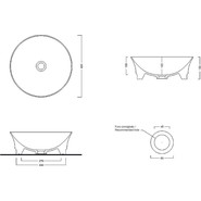 Раковина-чаша White Ceramic Idea 42 см W10307PL, сливовый матовый - фото 2