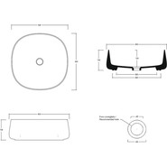 Раковина-чаша White Ceramic Jumper 42 см W072705, черный матовый - фото 2