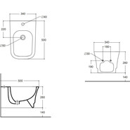 Биде подвесное White Ceramic Idea W1000401 - фото 3
