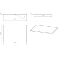 Столешница Cersanit Moduo 60 см BL-MOD60, дуб - фото 3