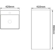 Раковина напольная SantiLine 42 см SL-4005MС, серый матовый бетон - фото 4
