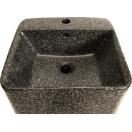 Раковина напольная SantiLine 42 см SL-4005MС, серый матовый бетон - фото 3